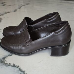 Rockport Women's Dark Brown Leather Loafers | 8.5M